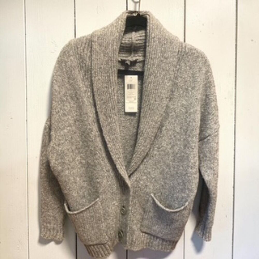 NWT Eileen Fisher Baby Alpaca Organic Cotton Moon Shawl Cardigan XXS/XS